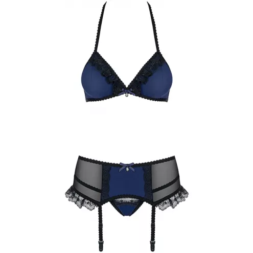 Комплект Obsessive 825-SEG-6 set (Синьо-чорний, L/XL)