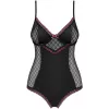 Боді Obsessive 819-TED-1 (Чорно-малиновий, S/M)