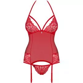 Комплект Obsessive 838-COR-3 corset (Красный, S/M) - 3