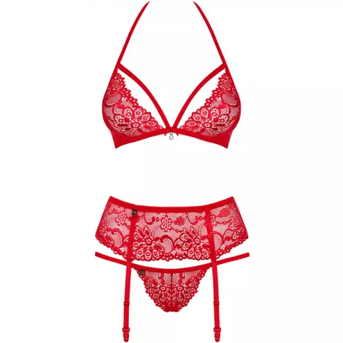 Комплект Obsessive 838-SEG-3 set (Червоний,  L/XL)