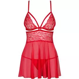Комплект Obsessive 838-BAB-3 babydoll (Червоний, L/XL) - 5