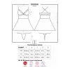 Комплект Obsessive 838-BAB-3 babydoll (Червоний, L/XL)