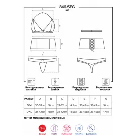 Комплект Obsessive 846-SEG-1 set (Черный, S/M) - 5