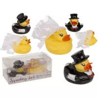 Игрушка утки, жених и невеста Squeaking ducks, Bride & Groom 6см