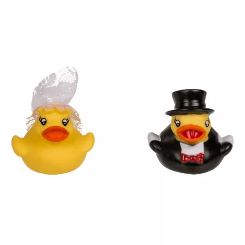 Игрушка утки, жених и невеста Squeaking ducks, Bride & Groom 6см