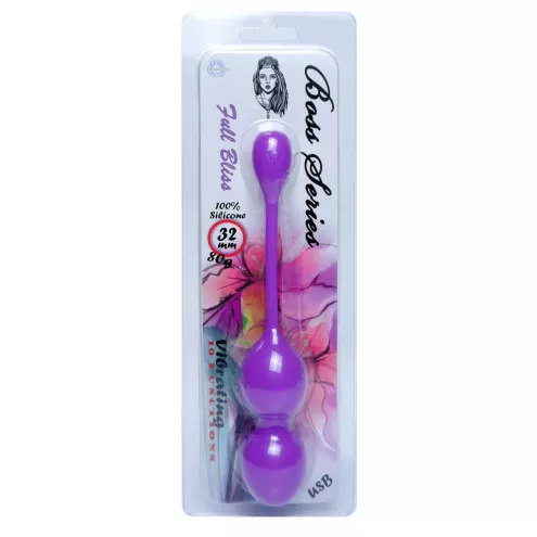 Вагінальні кульки 32mm 80g Purple 10 function USB Boss Series