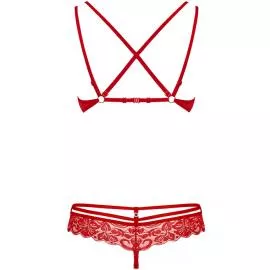 Комплект Obsessive 860-SET-3 set (Червоний, S/M) - 4