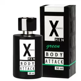 Мужские духи с феромонами - Aurora X Phero Men Body Attack Green, 50 мл