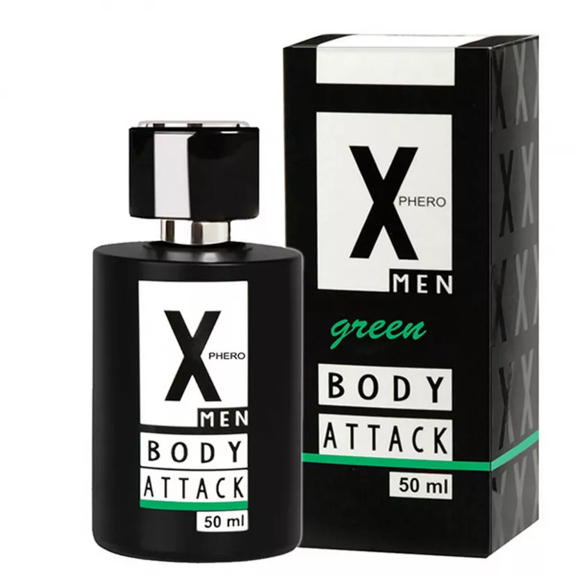Чоловічі парфуми з феромонами - Aurora X Phero Men Body Attack Green, 50 мл