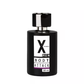 Мужские духи с феромонами - Aurora X Phero Men Body Attack Violet, 50 мл - 2