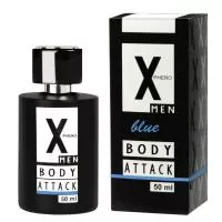 Чоловічі парфуми з феромонами - Aurora X Phero Men Body Attack Blue, 50 мл