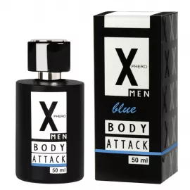 Мужские духи с феромонами - Aurora X Phero Men Body Attack Blue, 50 мл