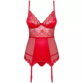 Комплект Obsessive Lovica corset (Красный, XXL) - 3