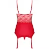 Комплект Obsessive Lovica corset (Червоний, S/M)