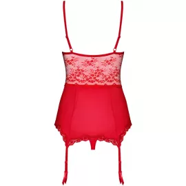Комплект Obsessive Lovica corset (Красный, XXL) - 4