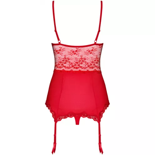 Комплект Obsessive Lovica corset (Червоний, S/M)