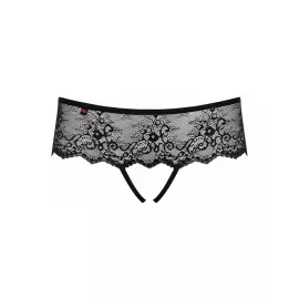 Трусики Obsessive Merossa otwarte (Черный, XXL) - 5
