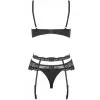 Комплект Obsessive Heartina set (Чорний, L/XL)