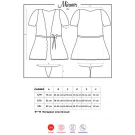 Комплект Obsessive Miamor robe (Белый, L/XL) - 3