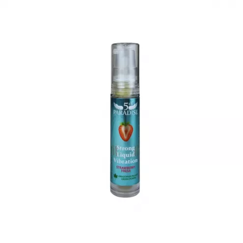 Возбуждающий гель с эффектом вибрации 5th Paradise Strong Liquid Vibration Strawberry, клубника, 10 мл