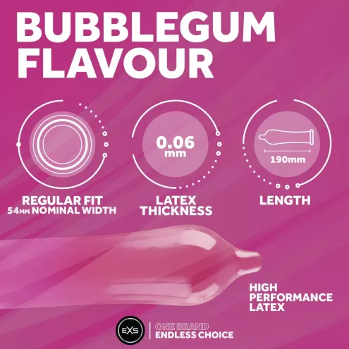 Презерватив - EXS Bubblegum Flavour Condom, 1 шт.