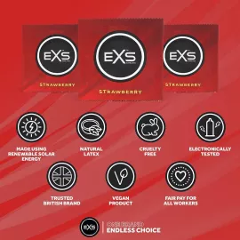Презерватив - EXS Strawberry Flavour Condom, 1 шт. - 4