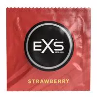 Презерватив - EXS Strawberry Flavour Condom, 1 шт.
