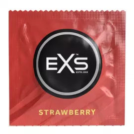 Презерватив - EXS Strawberry Flavour Condom, 1 шт. - 1