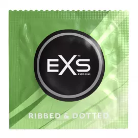 Презерватив - EXS Ribbed And Dotted Condom, 1 шт. - 1