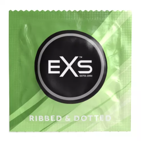 Презерватив - EXS Ribbed And Dotted Condom, 1 шт.
