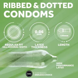 Презерватив - EXS Ribbed And Dotted Condom, 1 шт. - 2