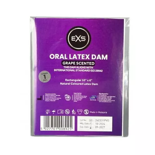 Латексная салфетка для орального секса - EXS Oral Latex Dam Grape Scented