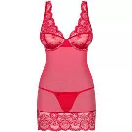 Комплект Obsessive 853-CHE-3 chemise (Красный, L/XL) - 3