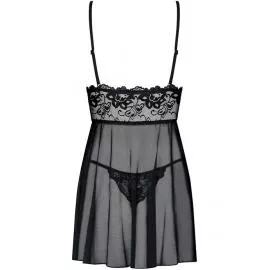 Комплект Obsessive Idillia babydoll (Черный, L/XL) - 2