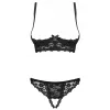 Комплект Obsessive Letica set otwarte (Чорний, L/XL)