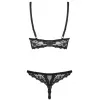 Комплект Obsessive Letica set otwarte (Чорний, L/XL)