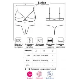 Комплект Obsessive Letica set otwarte (Черный, L/XL) - 3