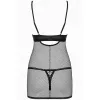 Комплект Obsessive Rebella chemise (Чорний, S/M)