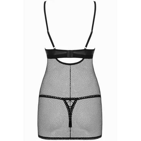 Комплект Obsessive Rebella chemise (Чорний, S/M)