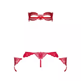 Комплект Obsessive Hetea set (Красный, L/XL) - 3