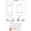 Комплект Obsessive Rosalyne corset (Бордо-тілесний, XXL)