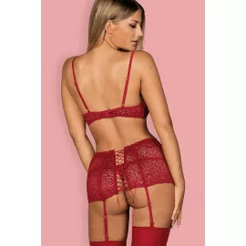 Комплект Obsessive Lividia set (Красный, S/M) - 4