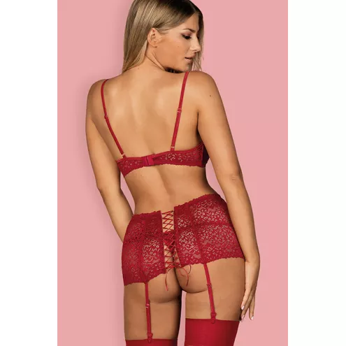 Комплект Obsessive Lividia set (Червоний, S/M)