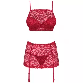 Комплект Obsessive Lividia set (Красный, S/M) - 2