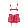 Комплект Obsessive Lividia set (Червоний, S/M)
