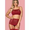 Комплект Obsessive Lividia set (Червоний, S/M)