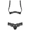 Комплект Obsessive Luvae set otwarty (Чорний, L/XL)