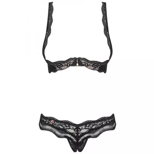 Комплект Obsessive Luvae set otwarty (Чорний, L/XL)