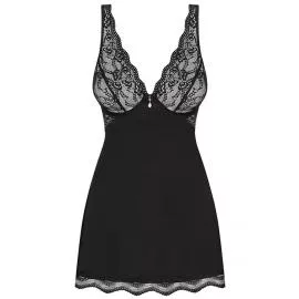 Комплект Obsessive Luvae babydoll (Чорний, XXL) - 5