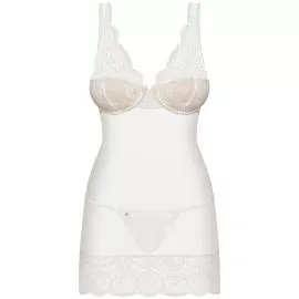 Комплект Obsessive 853-CHE-2 chemise (Экри, S/M) - 5